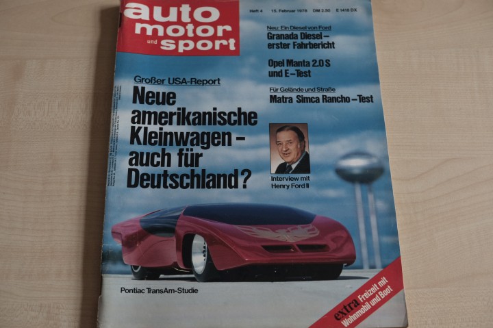 Deckblatt Auto Motor und Sport (04/1978)
